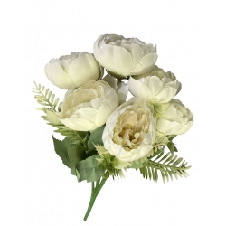 Mini Peony Bouquet Ivory 12"